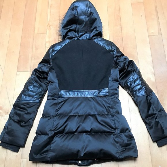 Juicy Couture down puffer with wool and lambskin detail - Picture 2 of 16